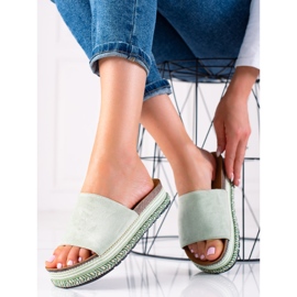 Bestelle Pantofole Verdi Sulla Piattaforma verde 2