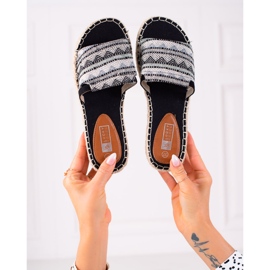 Lucky Shoes Pantofole alla moda sulla piattaforma beige nero 1