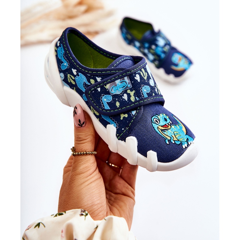 BEFADO S.A. Scarpe Pantofole Befado Velcro Dinosaur 273X341 Blu Navy 1