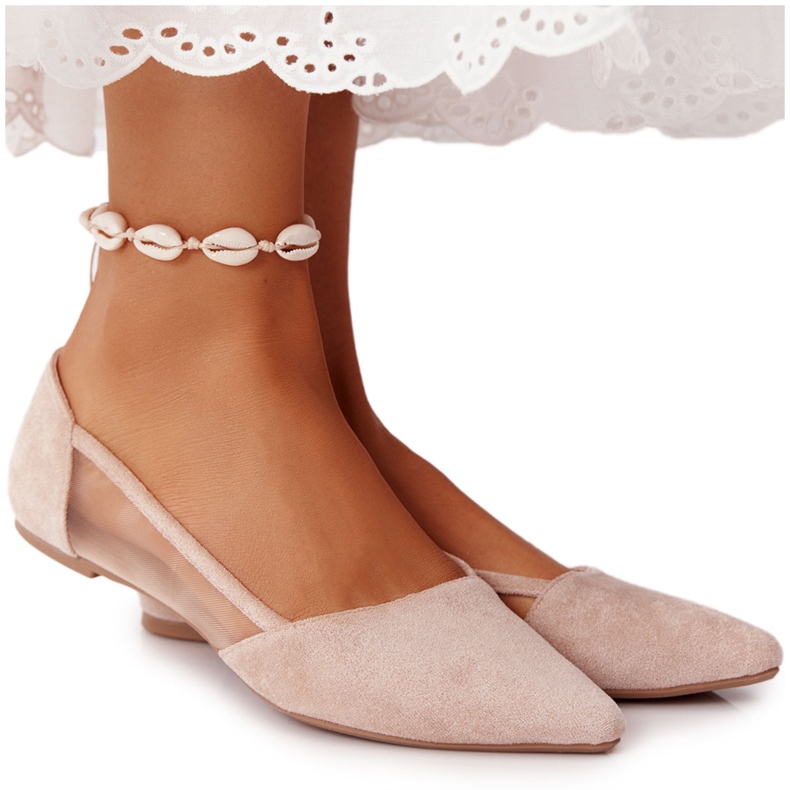 Ballerine Spitz Con Mesh Beige 8BL71-2015 6
