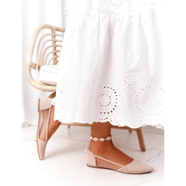 Ballerine Spitz Con Mesh Beige 8BL71-2015 3