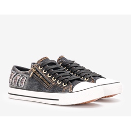 Sneakers in denim nero di Nikula 1