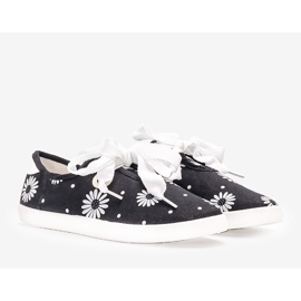 Sneakers a fiori Hursti nere bianca nero 1