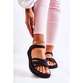 Sandali da donna profumati con velcro ZAXY JJ285068 neri nero 1