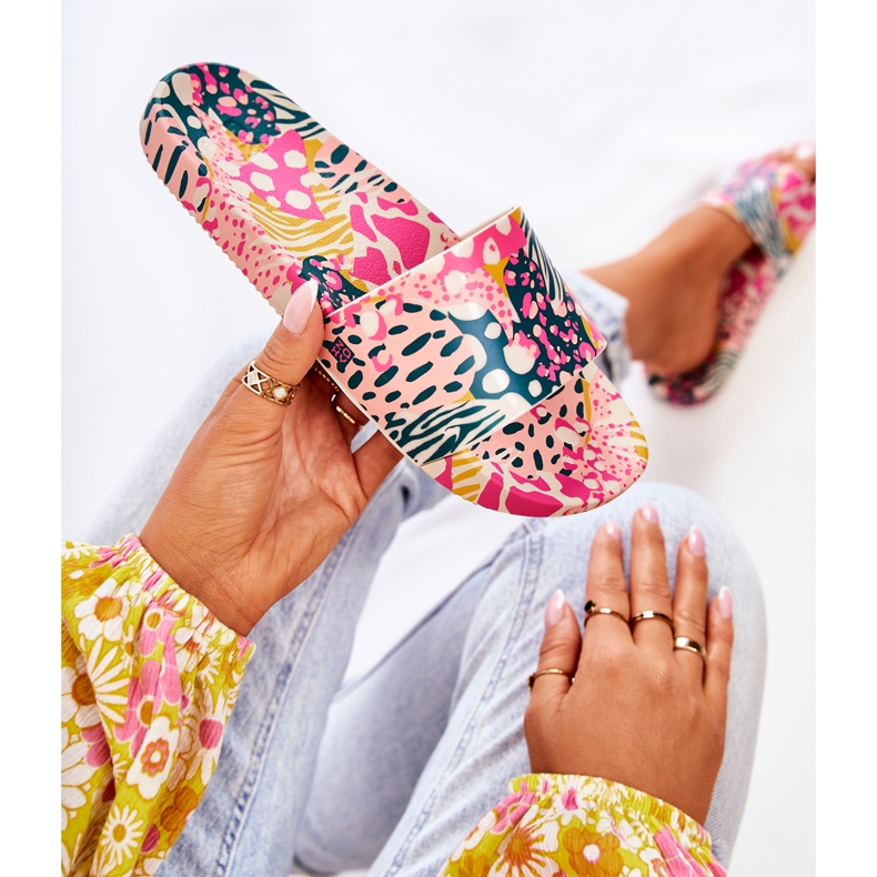 Pantofole in gomma profumata ZAXY JJ285097 rosa-verde 1