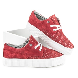 Kylie Sneakers traforate sulla piattaforma rosso 1