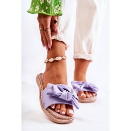FK1 Ciabatte Da Donna Con Fiocco In Tessuto Violet Ginna viola 1