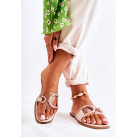 FS1 Pantofole Marsala beige alla moda da donna 2