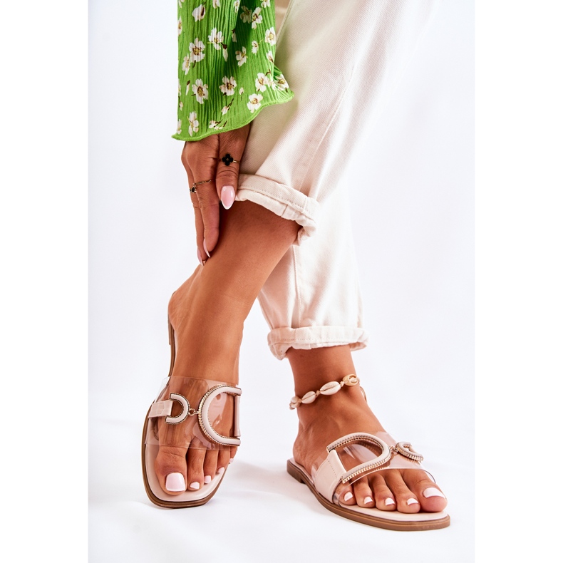 FS1 Pantofole Marsala beige alla moda da donna 2