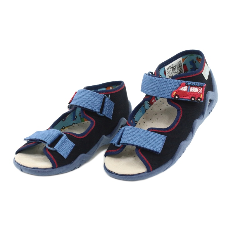 Scarpe da bambino Befado gialle 350P014 rosso blu navy blu 3