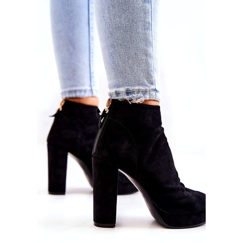 WS1 Stivali neri su un bar Open Toes Black Adore nero 3