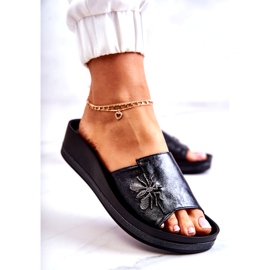 Vinceza Pantofole da donna alla moda con decorazione Holle nera nero 3