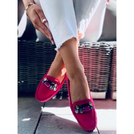 Mocassino con pietre Megara Fucsia rosa 2