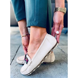 Mocassini con pietre Megara Beige 1