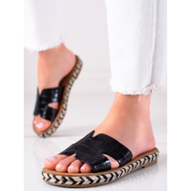 MIKA Pantofole nere alla moda nero 1