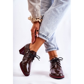 S.Barski Scarpe Con Cerniera Marrone e Rossa Laurasa rosso 2