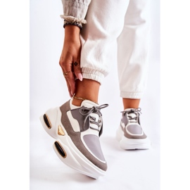 PS1 Sneakers Sportive da Donna Bianche-Grigie New Horizon bianca grigio 1