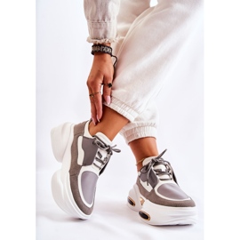PS1 Sneakers Sportive da Donna Bianche-Grigie New Horizon bianco grigio 2