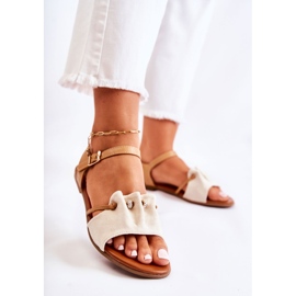 PE1 Eleganti Sandali In Pelle Scamosciata Con Paillettes Beige Vitoria marrone 1