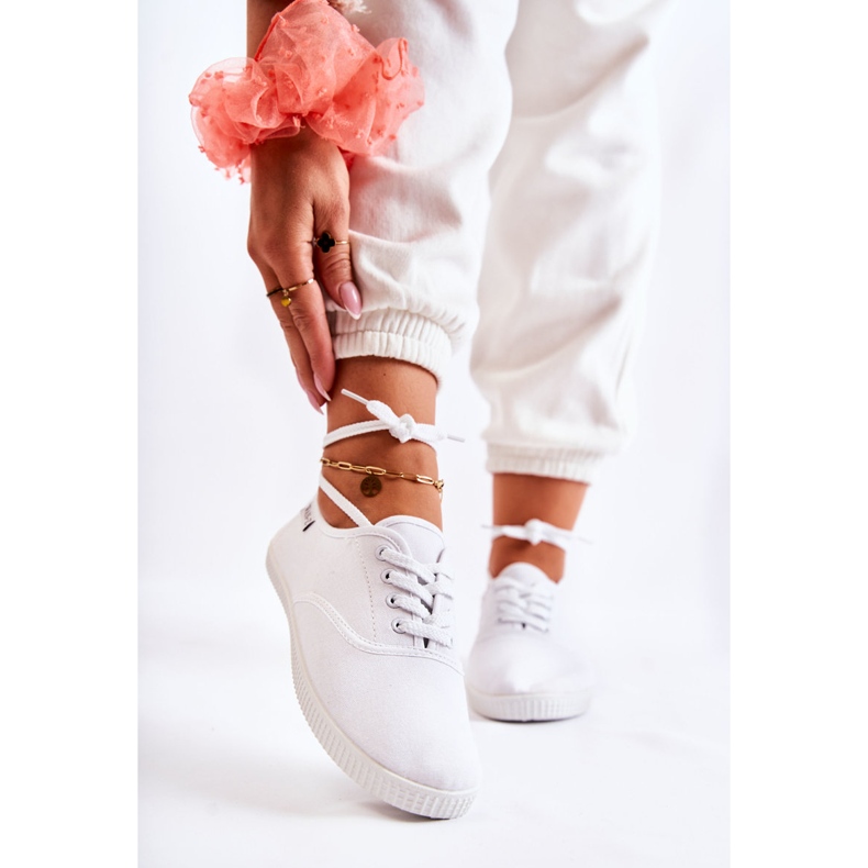 PE1 Sneakers Classiche da Donna Bianche Dellis bianco 2