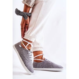 PE1 Sneakers Classiche da Donna Tied Grey Dellis grigio 3