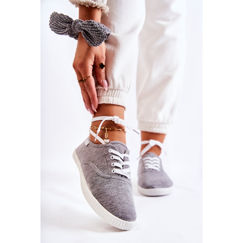 PE1 Sneakers Classiche da Donna Tied Grey Dellis grigio 1