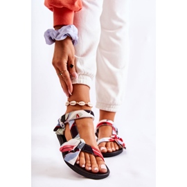 PM1 Sandali con velcro da donna rossi Caprisa bianco 1
