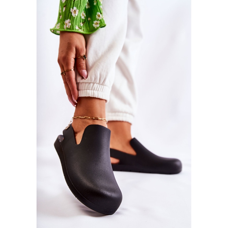 FS1 Zoccoli in gomma Meriko neri alla moda nero 1