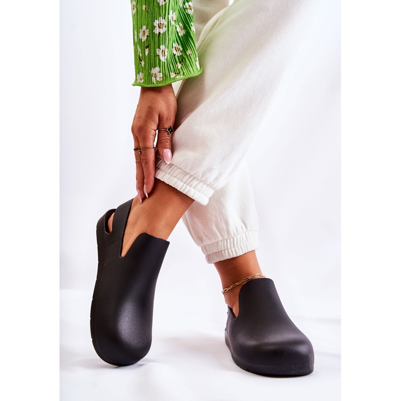 FS1 Zoccoli in gomma Meriko neri alla moda nero 2