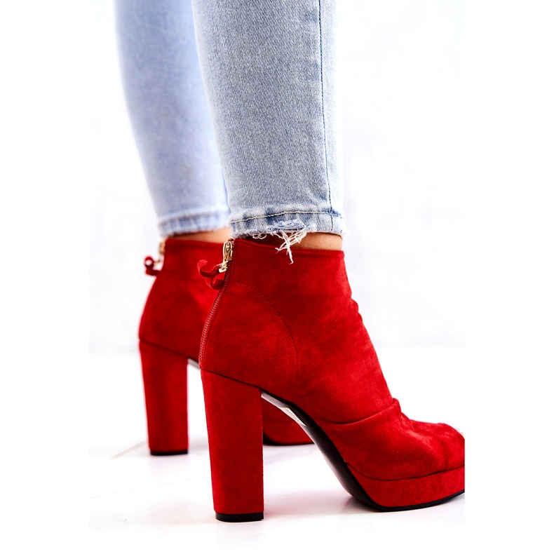 WS1 Stivali su una barra Open Toes Red Adore rosso 3