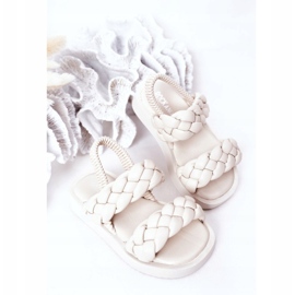FR1 Sandali per bambini con cutie-pie beige a coste 2