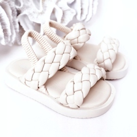 FR1 Sandali per bambini con cutie-pie beige a coste 3