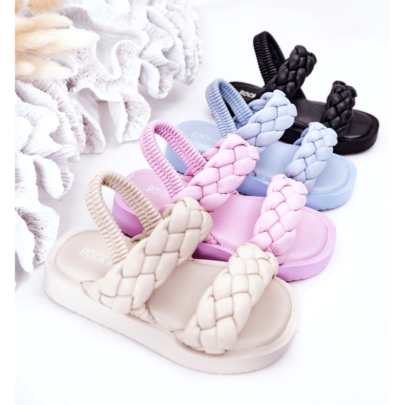 FR1 Sandali per bambini con cutie-pie beige a coste 1