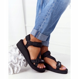 Sandali in schiuma femminile su Wedge Big Star FF274A349 NERO 2