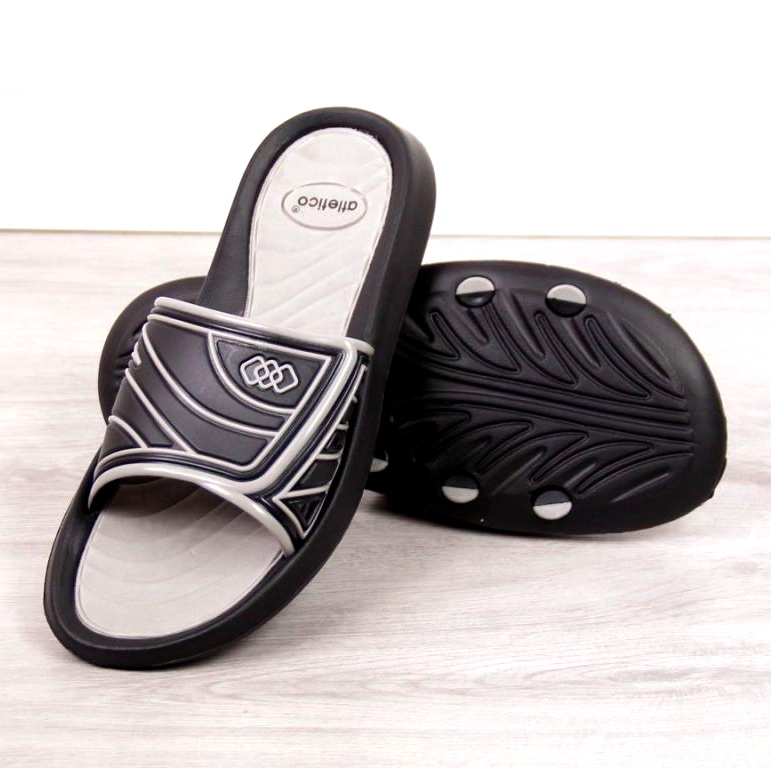Ciabatte da piscina Atletico M ATC207A nere nero grigio 2