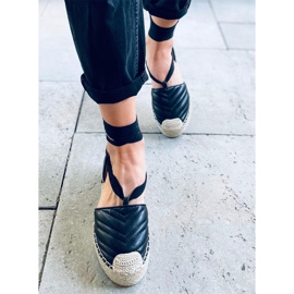 Fresia Espadrillas nere allacciate alla caviglia nero 2