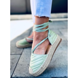 Espadrillas Freesia Green allacciate alla caviglia verde 1