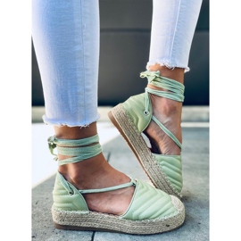 Espadrillas Freesia Green allacciate alla caviglia verde 2