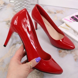 AEROBIE Décolleté con tacco laccato rosso W Sergio Leone 1