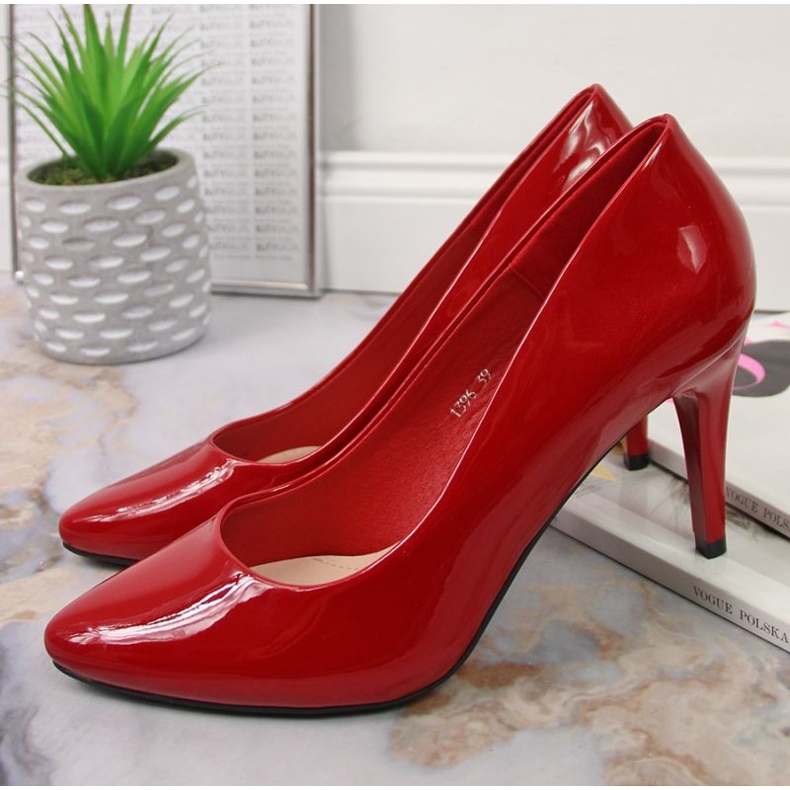 AEROBIE Décolleté con tacco laccato rosso W Sergio Leone 2