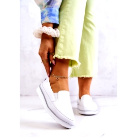 Sneakers da Donna in Pelle Slip-On S.Barski Bianche bianco 1