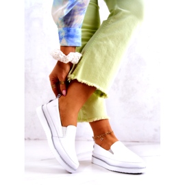 Sneakers da Donna in Pelle Slip-On S.Barski Bianche bianco 2