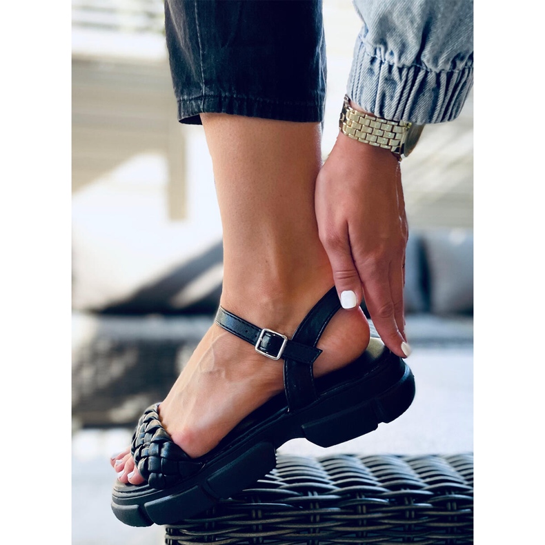 Sandali su suola alta Shanti Black nero 2