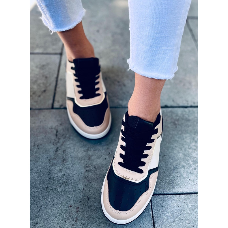 Sneakers Izzie KHAKI/NERO da donna cachi multicolore 1