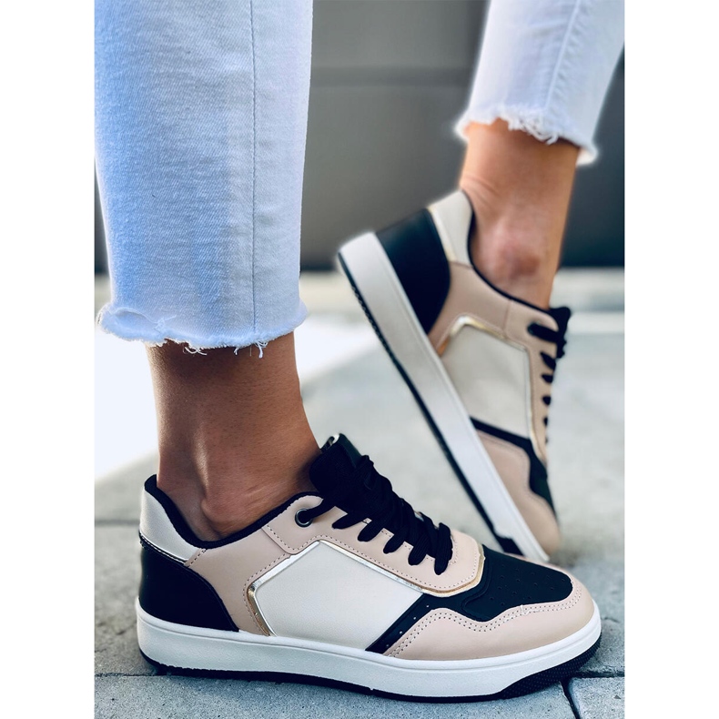 Sneakers Izzie KHAKI/NERO da donna cachi multicolore 2