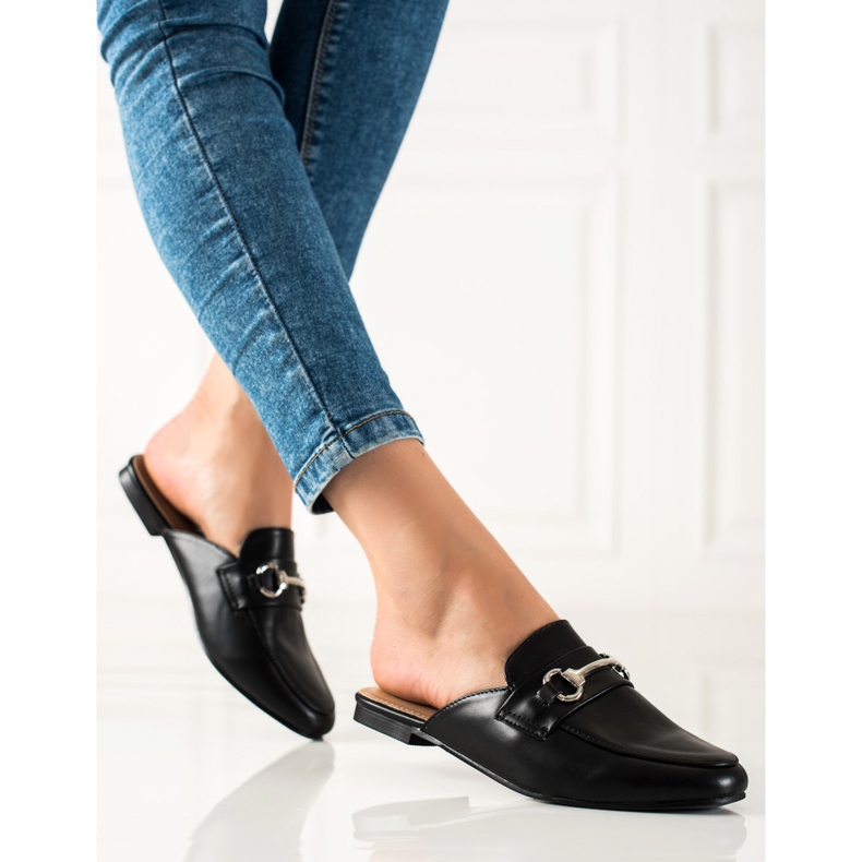 SHELOVET Mocassini con pantofole nere nero 1