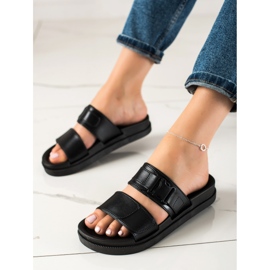 SHELOVET Pantofole Nere Con Fibbia nero 1