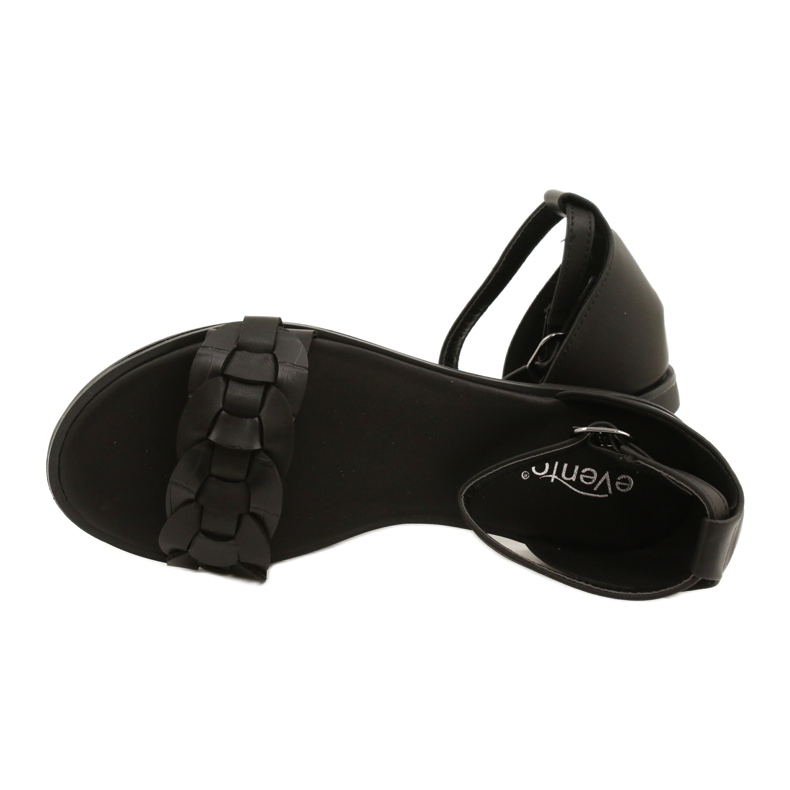 Evento Sandali femminili con treccia 22SD35-4604 NERO 5