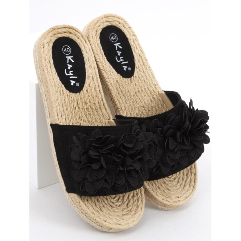 Ciabatte floreali fiesta Primrose Black nero 2
