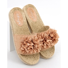 Ciabatte a fiori fiesta Primrose Camel beige 2